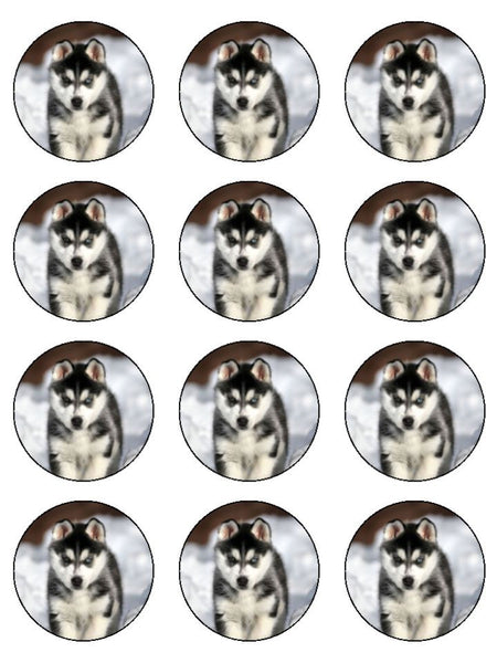 Husky hotsell cupcake toppers