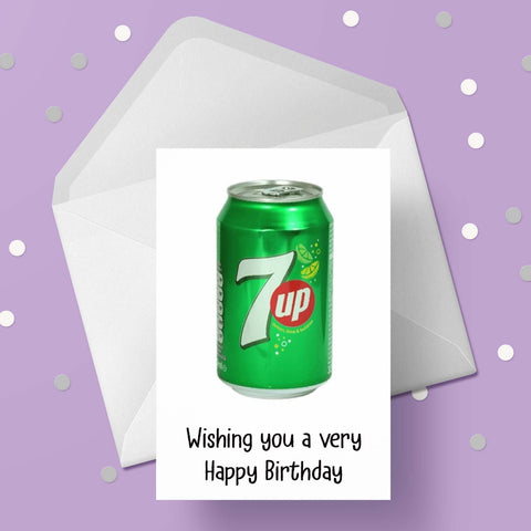 7UP Fizzy Drink Birthday Card