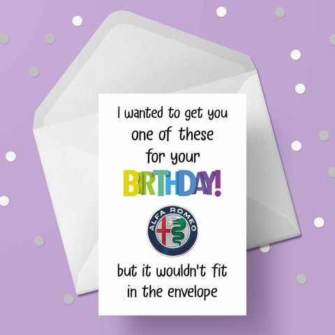 Alfa Romeo Funny Birthday Card