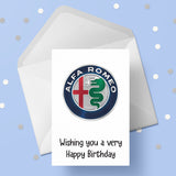 Alfa Romeo Logo Edible Icing Cake Topper or Ribbon