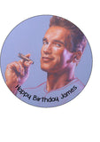 Arnold Schwarzenegger 01 Edible Icing Cake Topper or Ribbon