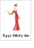 Art Deco Lady 02 Edible Icing Cake Topper or Ribbon