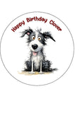 Border Collie 06 Edible Icing Cake Topper or Ribbon