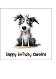 Border Collie 06 Edible Icing Cake Topper or Ribbon