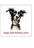 Border Collie 01 Edible Icing Cake Topper or Ribbon