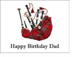 Bagpipes Edible Icing Cake Topper or Ribbon