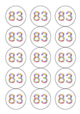 83rd Birthday Balloons Edible Icing Cake Topper or Ribbon