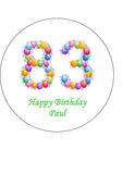 83rd Birthday Balloons Edible Icing Cake Topper or Ribbon