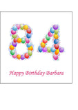 84th Birthday Balloons Edible Icing Cake Topper or Ribbon