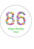 86th Birthday Balloons Edible Icing Cake Topper or Ribbon