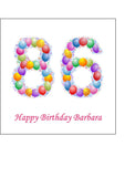 86th Birthday Balloons Edible Icing Cake Topper or Ribbon