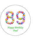 89th Birthday Balloons Edible Icing Cake Topper or Ribbon