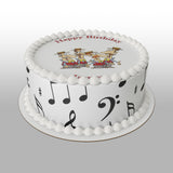 Barbershop Quartet 02 Edible Icing Cake Topper or Ribbon