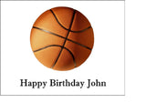 Basketball 02 Edible Icing Cake Topper or Ribbon