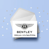 Bentley Logo Edible Icing Cake Topper or Ribbon