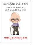 Happy Birthday Edible Icing Cake Topper or Ribbon 03 - Funny Old Fart Man