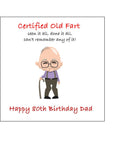 Happy Birthday Edible Icing Cake Topper or Ribbon 03 - Funny Old Fart Man