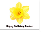 Daffodil Flower Edible Icing Cake Topper or Ribbon