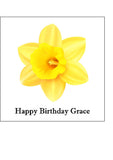 Daffodil Flower Edible Icing Cake Topper or Ribbon