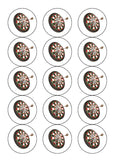 Dartboard Dart Board Darts 02 Edible Icing Cake Topper or Ribbon