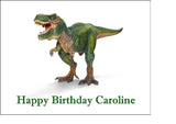 Dinosaur 02 Edible Icing Cake Topper - T Rex Dinosaur Topper