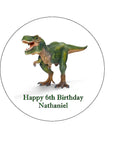 Dinosaur 02 Edible Icing Cake Topper - T Rex Dinosaur Topper