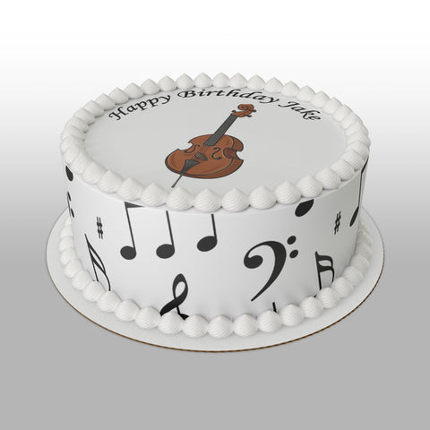 Double Bass Edible Icing Cake Topper