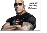 Dwayne Johnson 01  Edible Icing Cake Topper or Ribbon