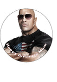 Dwayne Johnson 01  Edible Icing Cake Topper or Ribbon