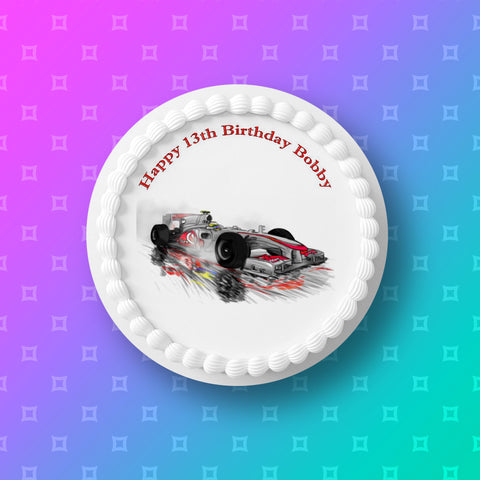 F1 Formula One Edible Icing Cake Topper 01