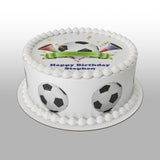 Football Theme Edible Icing Cake Topper 01