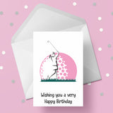 Golf Edible Icing Cake Topper 04 - Lady Golfer