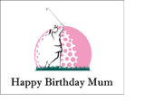 Golf Edible Icing Cake Topper 04 - Lady Golfer