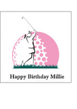 Golf Edible Icing Cake Topper 04 - Lady Golfer