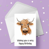 Highland Cow 02 Edible Icing Cake Topper