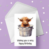 Highland Cow 02 Edible Icing Cake Topper