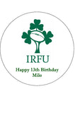 Any Rugby Badge Edible Icing Cake Topper or Ribbon