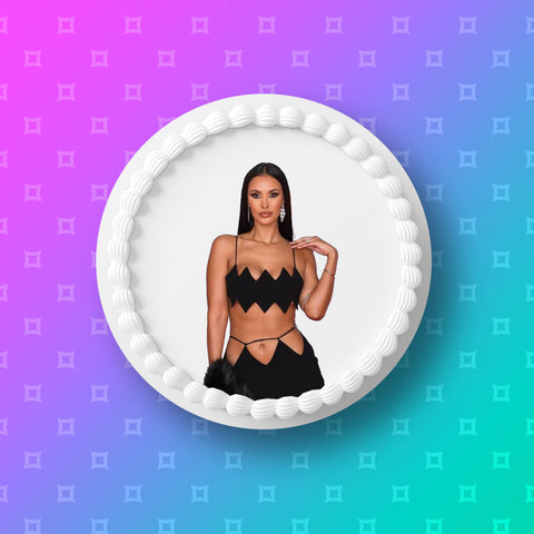 Maya Jama 01 Edible Icing Cake Topper or Ribbon