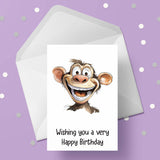 Monkey 03 Birthday Card