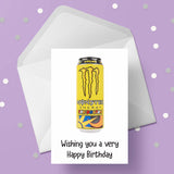 Monster Energy Drink Birthday Card