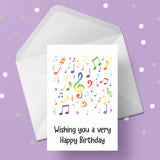 Music Notes Birthday Card 03