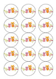 Owl 01 Edible Icing Cake Topper or Ribbon