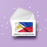 Philippines Flag Birthday Card