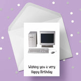 Retro / Old fashined Computer Birthday Card