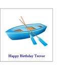 Rowing Boat Edible Icing Cake Topper or Ribbon