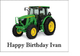 Tractor 01 (Green) Edible Icing Cake Topper