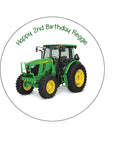 Tractor 01 (Green) Edible Icing Cake Topper