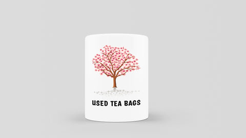 Used Tea Bag Holder 09 - Cherry Blossom Design