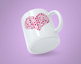 Cherry Blossom Tree with Love Heart Leaves Mug