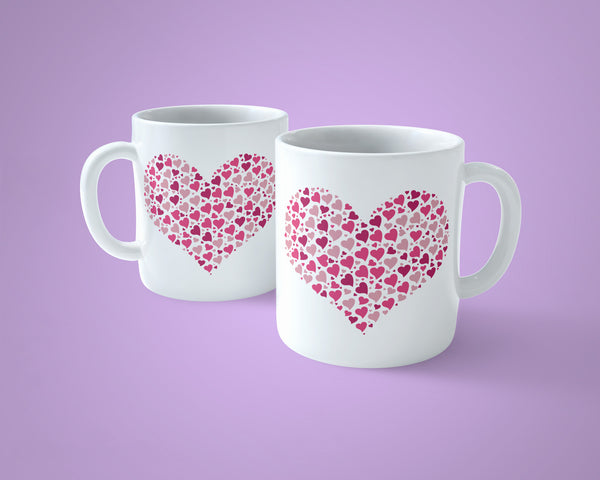 Beautiful pink love hearts Mug